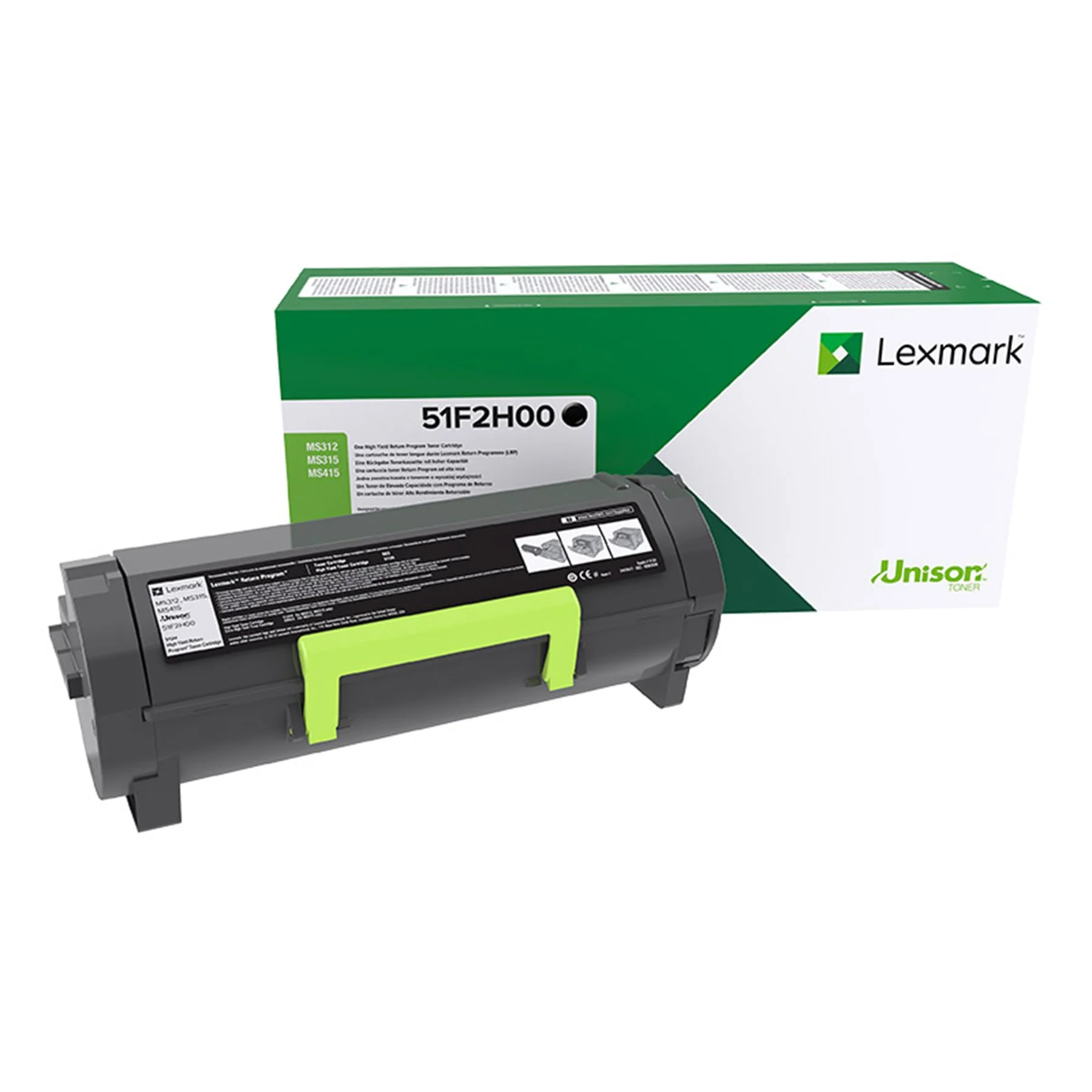 Оригинална тонер касета Lexmark 51F2H00, MS312/MS415, 5000 страници/5%, Black