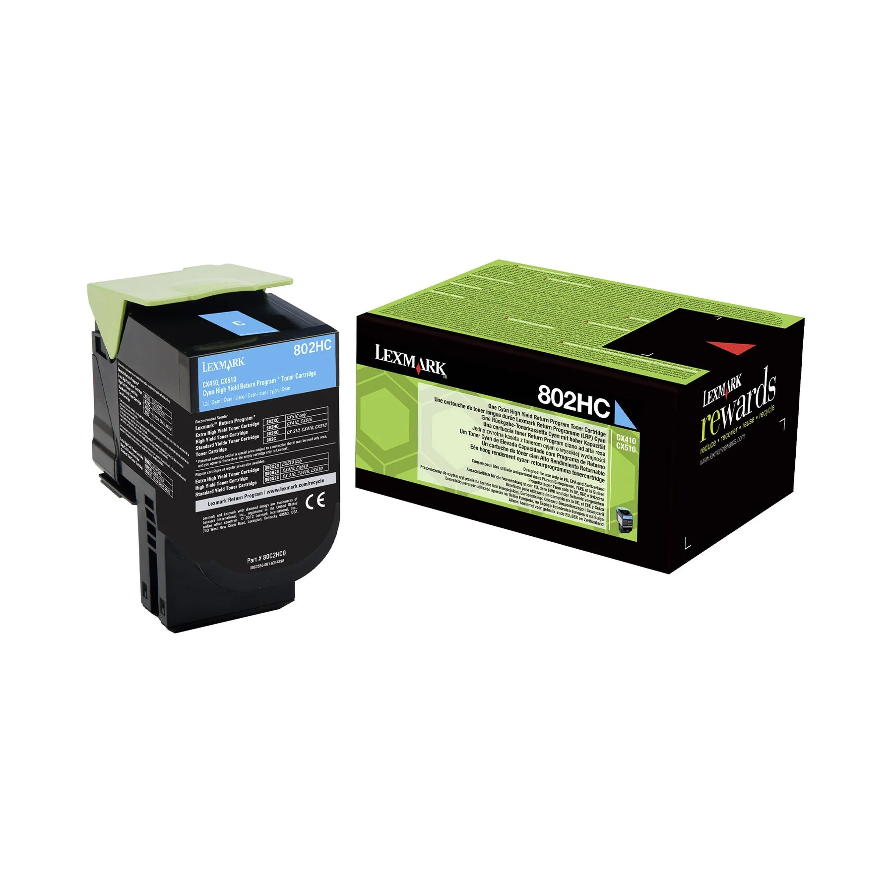 Lexmark Toner 80C2HC0, 3000 pages/5%, Cyan