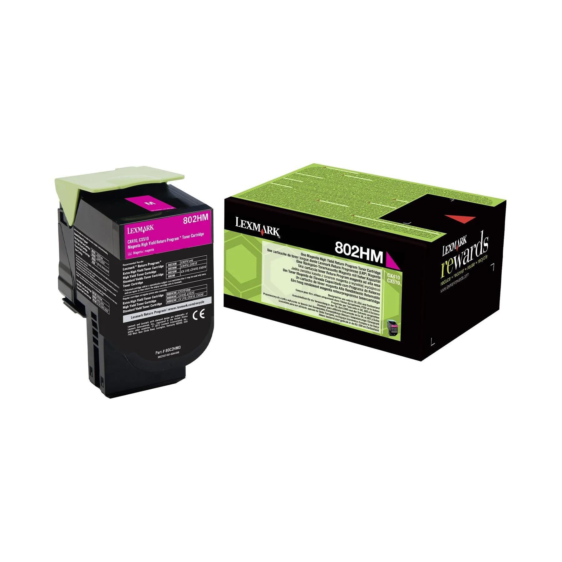 Оригинална тонер касета Lexmark 80C2HM0, 3000 страници/5%, Magеnta