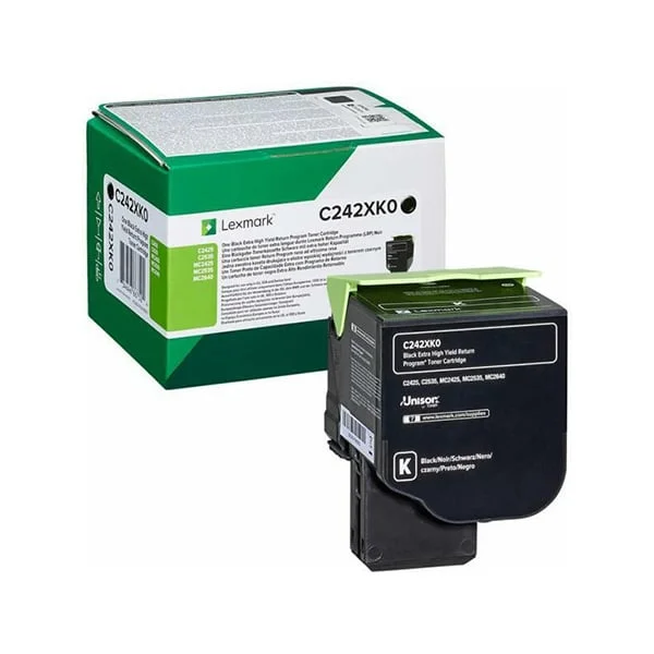 Lexmark Toner C242XK0, C2325/C2425/C2535, 6000 pages/5%, Black