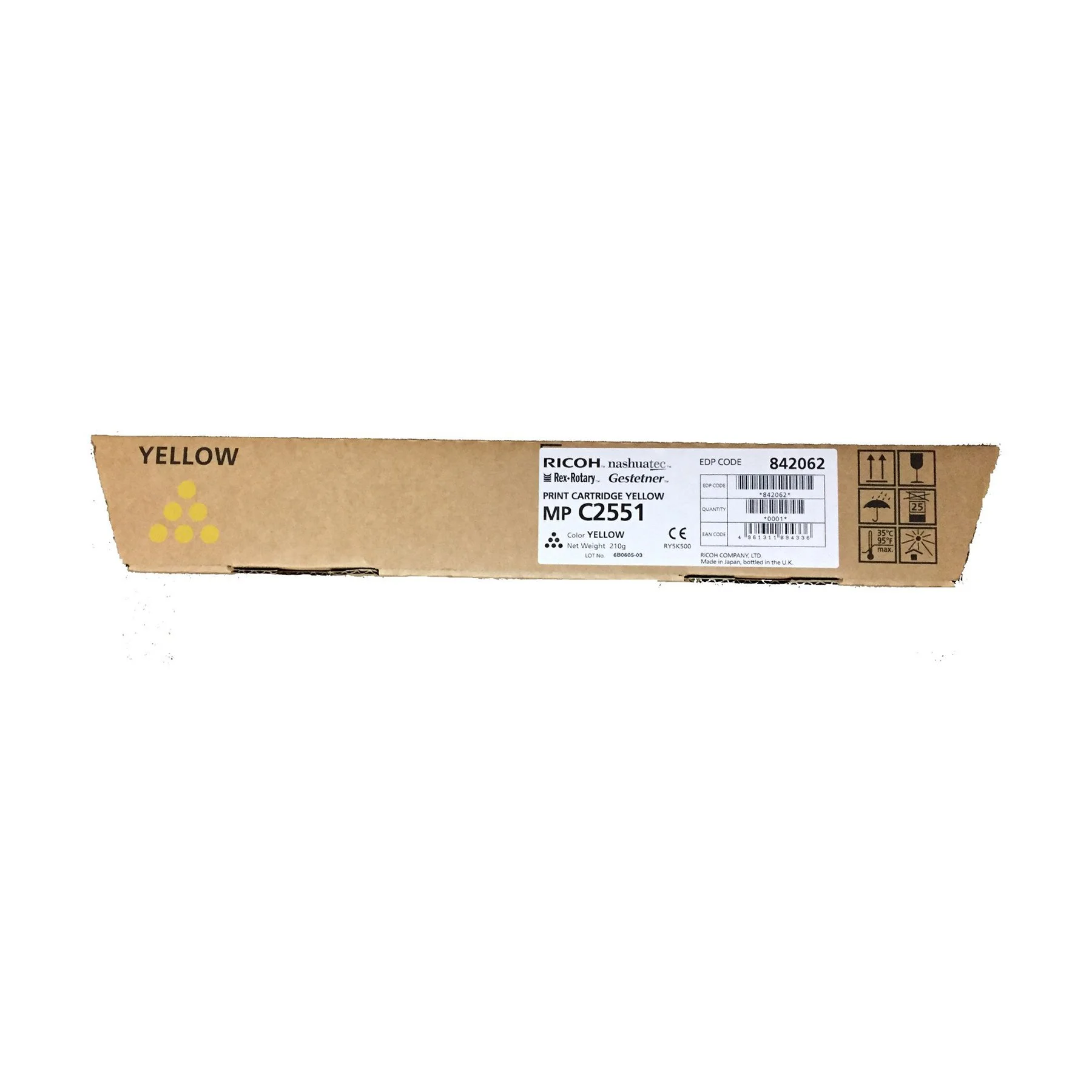 Ricoh Toner MPC2051/2551, 9500 pages/5%, Yellow