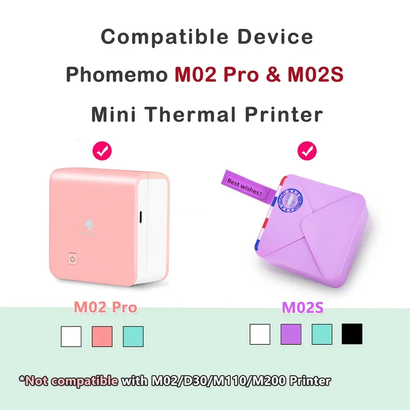 Phomemo Термо ролка Q22-RMS-S20, дължина 3.5 m, 2 броя с широчина 15 mm, 2 броя с широчина 25 mm, 2 броя с широчина 53 mm
