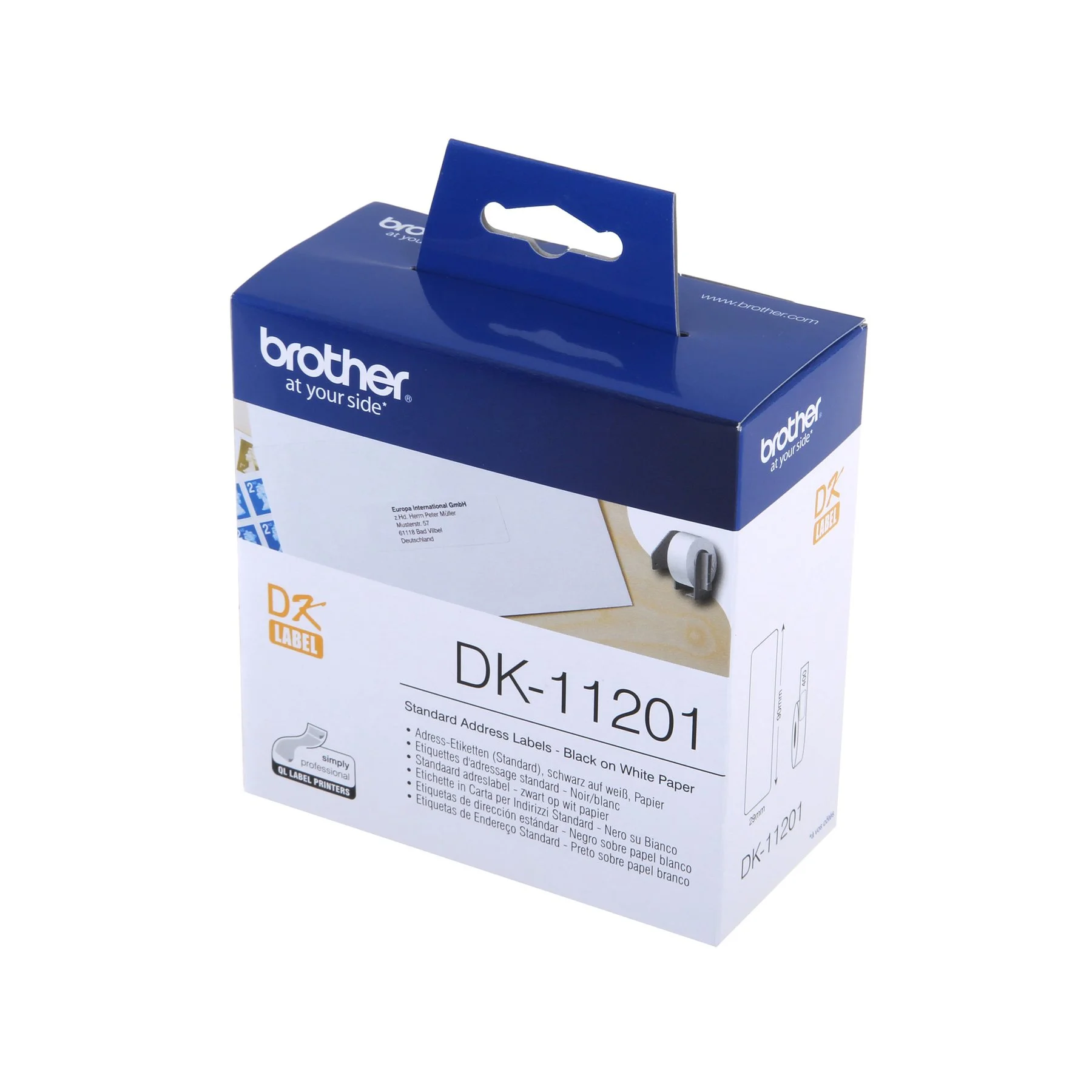 Brother Labels DK11201, address, 29 x 90 mm, white, 400 per roll