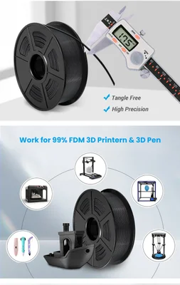 Филамент за 3D принтер, ABS, 1.75 mm, 1 kg, зелен