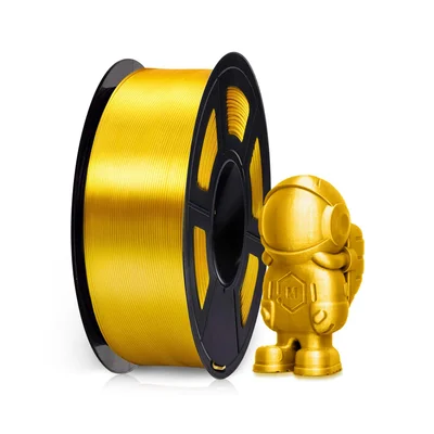3D printer filament Silk, PLA+, 1.75 mm, 1 kg, gold