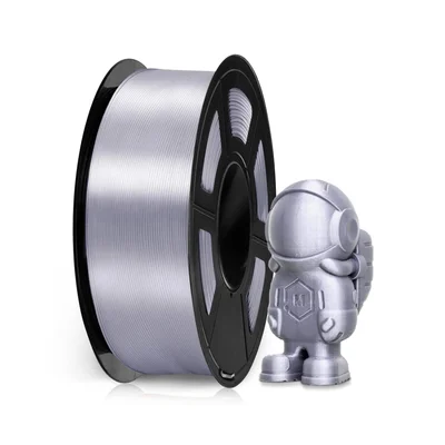 3D printer filament Silk, PLA+, 1.75 mm, 1 kg, grey