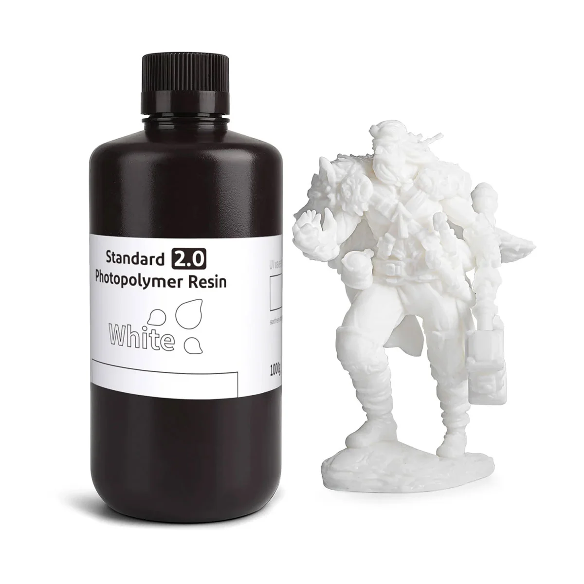 Смола за 3D принтер Elegoo Resin 2.0, 1 kg, бяла
