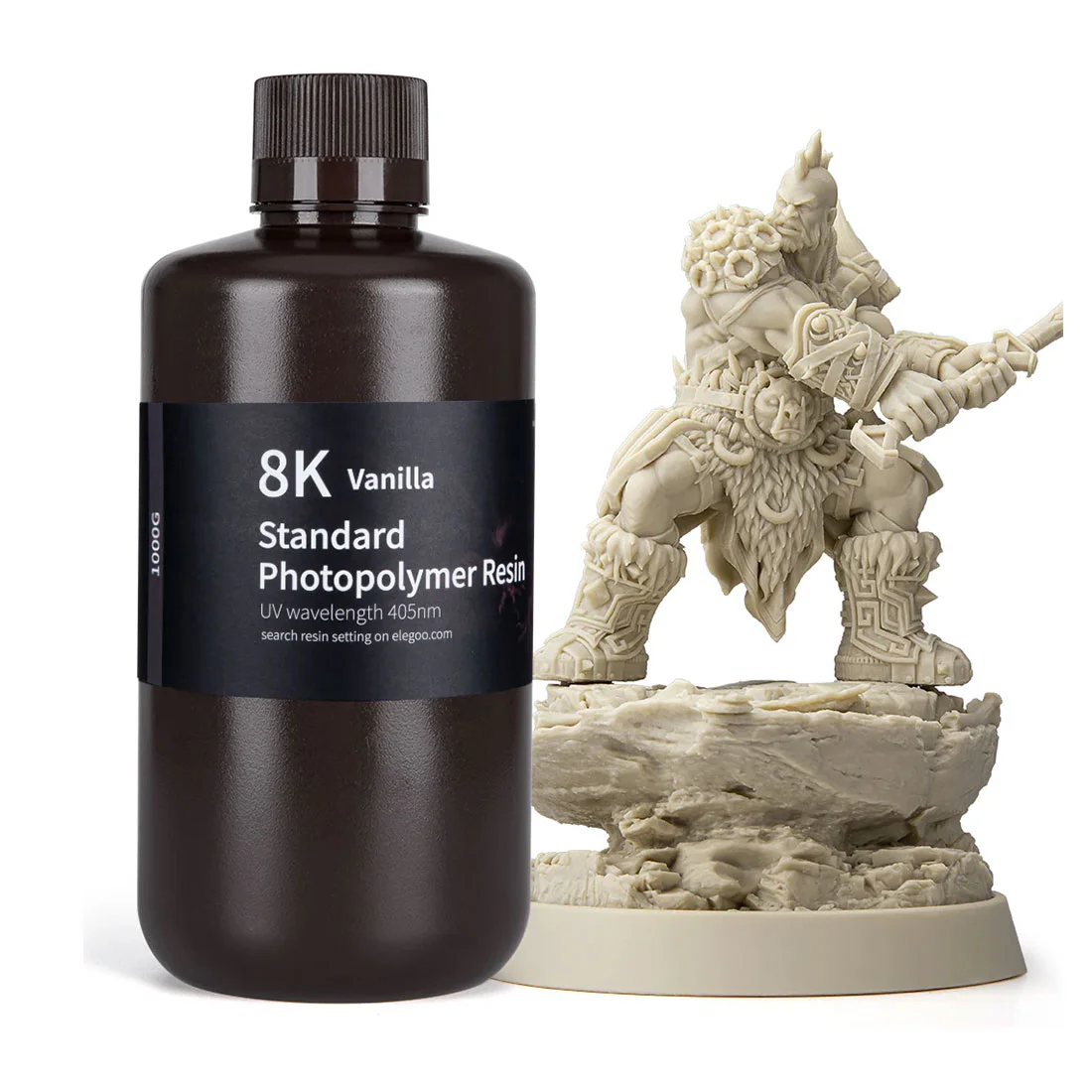 Смола за 3D принтер Elegoo Resin 8K, 1 kg, ванилия