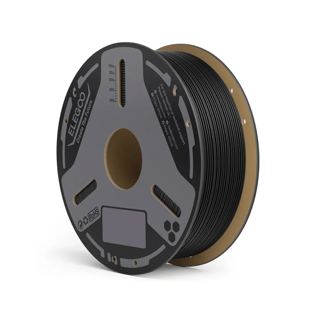 Филамент за 3D принтер Elegoo PLA-CF Carbon Fiber, 1.75 mm, 1 kg, черен