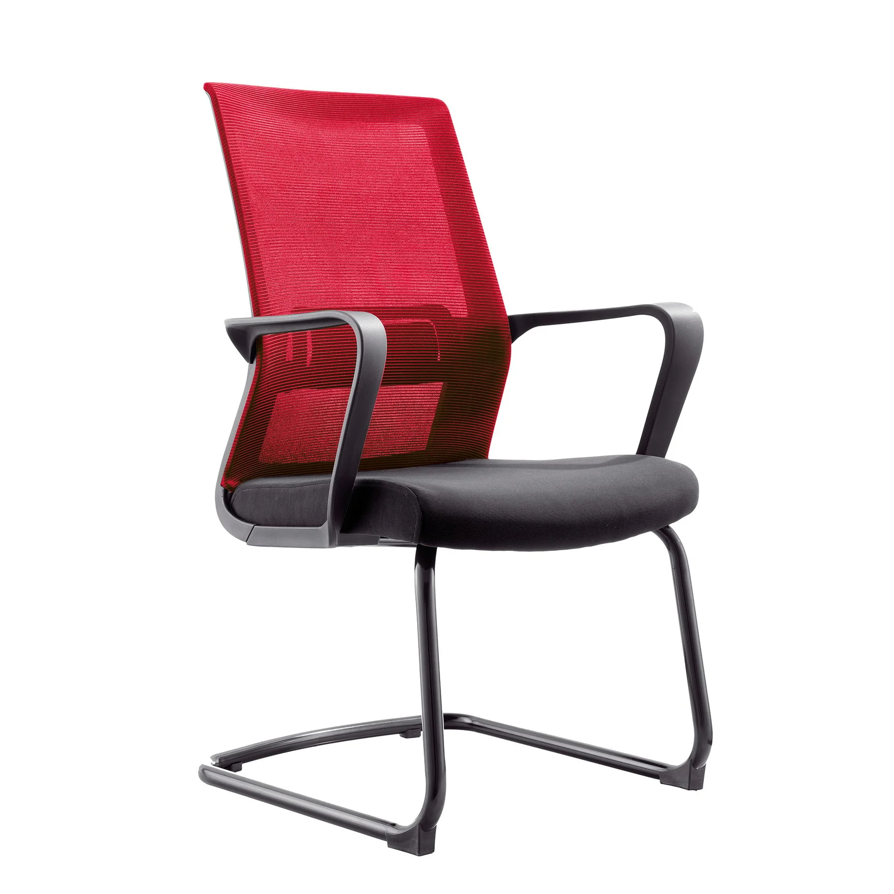 RFG Visitor chair Smart M, fabric and mesh, black seat, red backrest
