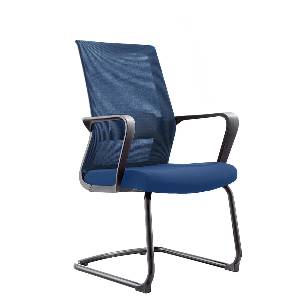 RFG Visitor chair Smart M, fabric and mesh, dark blue seat, dark blue backrest, set of 2