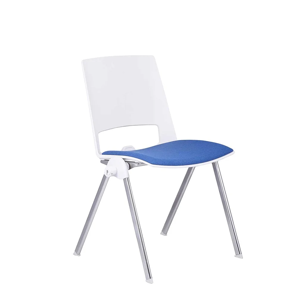 RFG Visitor’s Chair Sweet Chrome White, blue, 4 pieces in set
