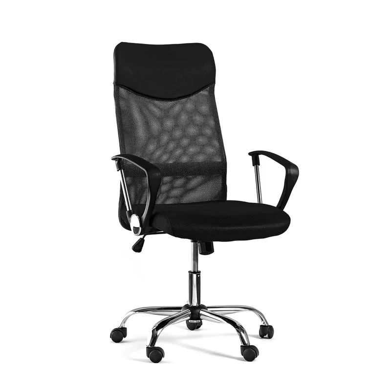 Executive chair Monti HB, fabric, eco leather and mesh, black
