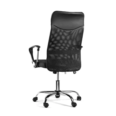 Executive chair Monti HB, fabric, eco leather and mesh, black