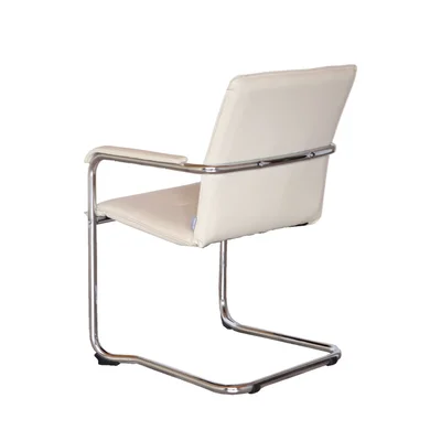 Nowy Styl Visitor chair Rumba S Chrome, eco leather, beige, assembled sample