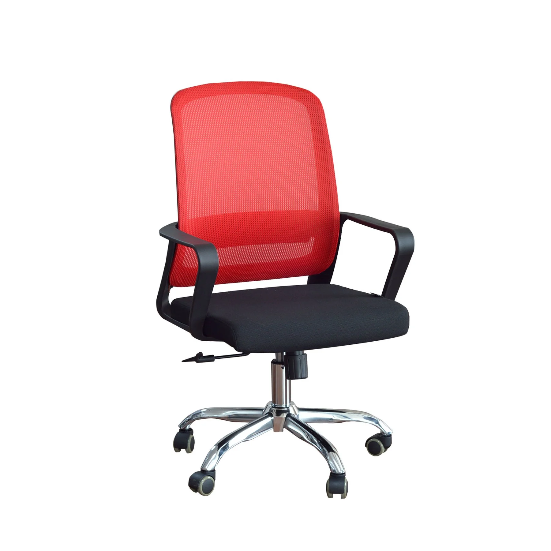 RFG Task Chair Parma Black W, fabric & mesh, black seat, red backrest