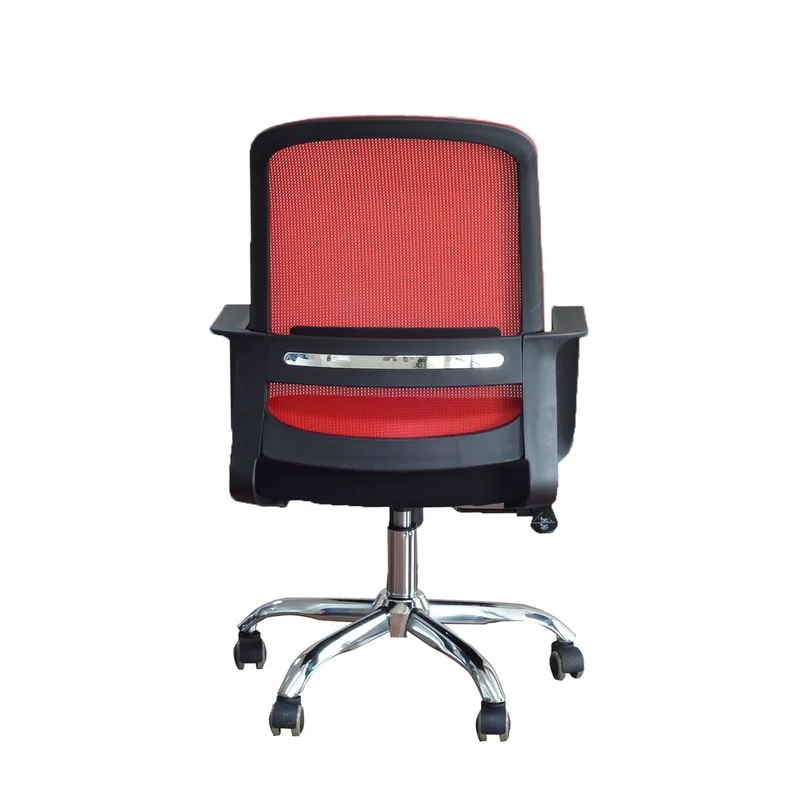 RFG Task Chair Parma Black W, fabric & mesh, black seat, red backrest