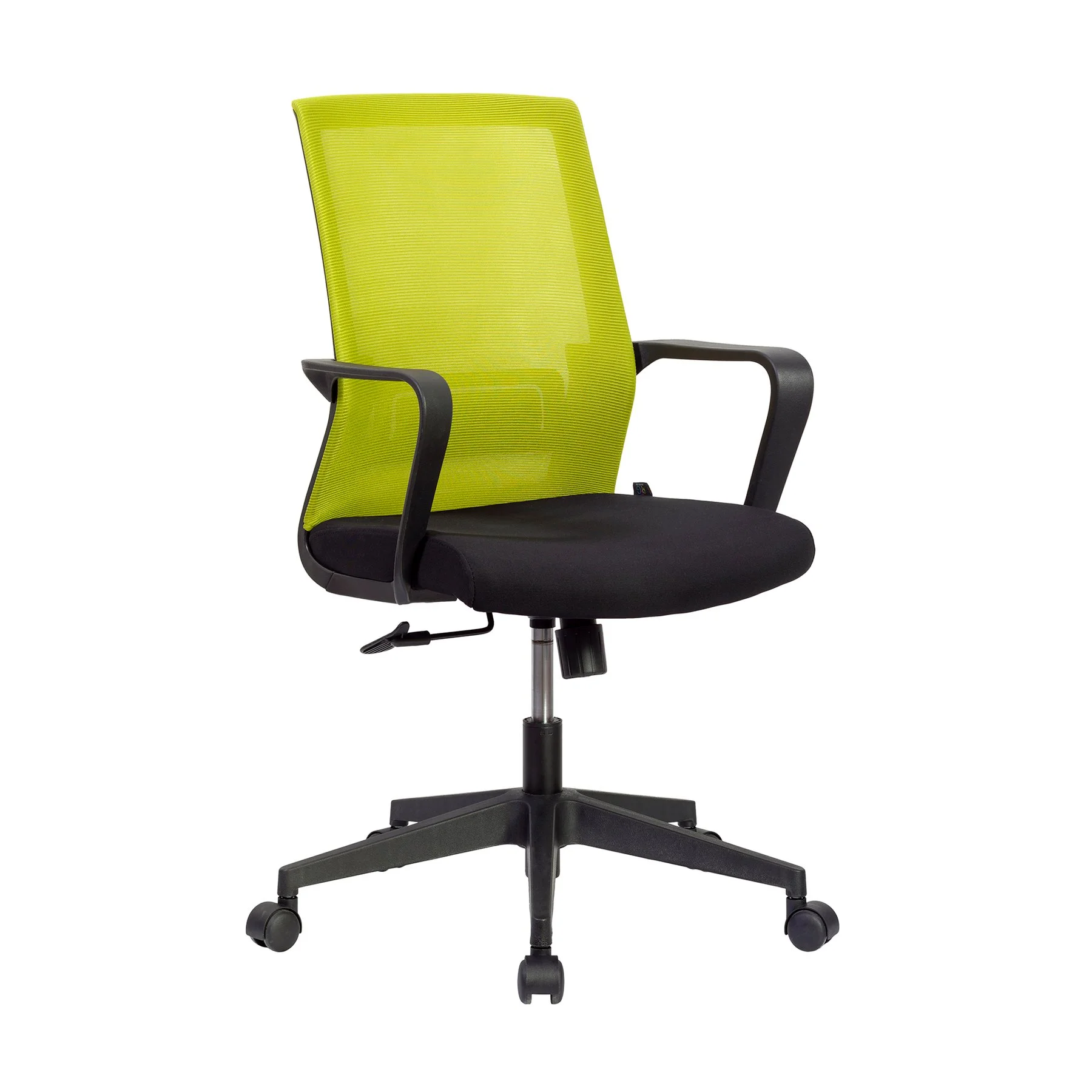 RFG Work chair Smart W, fabric and mesh, black seat, green backrest