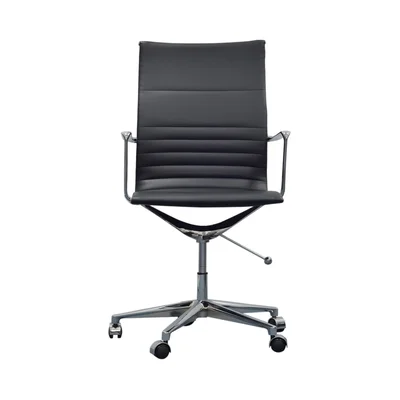 RFG Work chair Haven W, eco-leather, black seat, black backrest