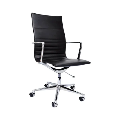 RFG Work chair Haven W, eco-leather, black seat, black backrest