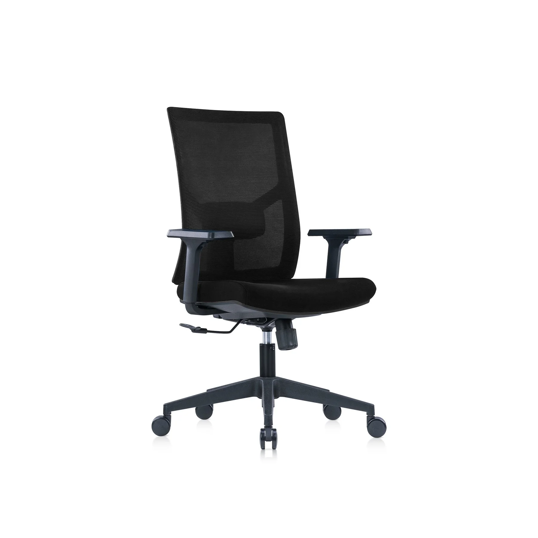 RFG Ergonomic Chair Snow Black W, black seat, black backrest