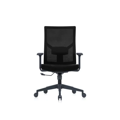 RFG Ergonomic Chair Snow Black W, black seat, black backrest