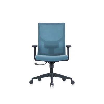 RFG Ergonomic chair Snow Black W, light blue seat, light blue backrest