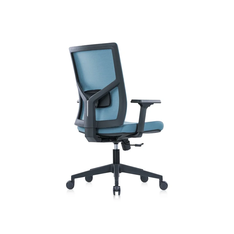 RFG Ergonomic chair Snow Black W, light blue seat, light blue backrest