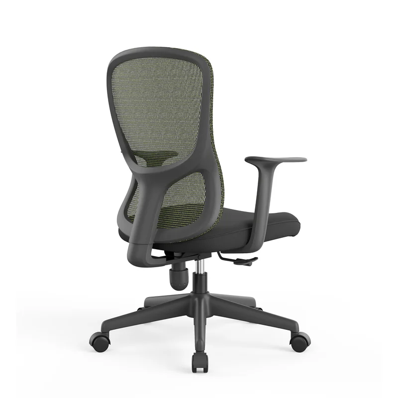 Офис стол RFG Smarter W, дамаска и меш, до 120 kg, черна седалка, зелена облегалка