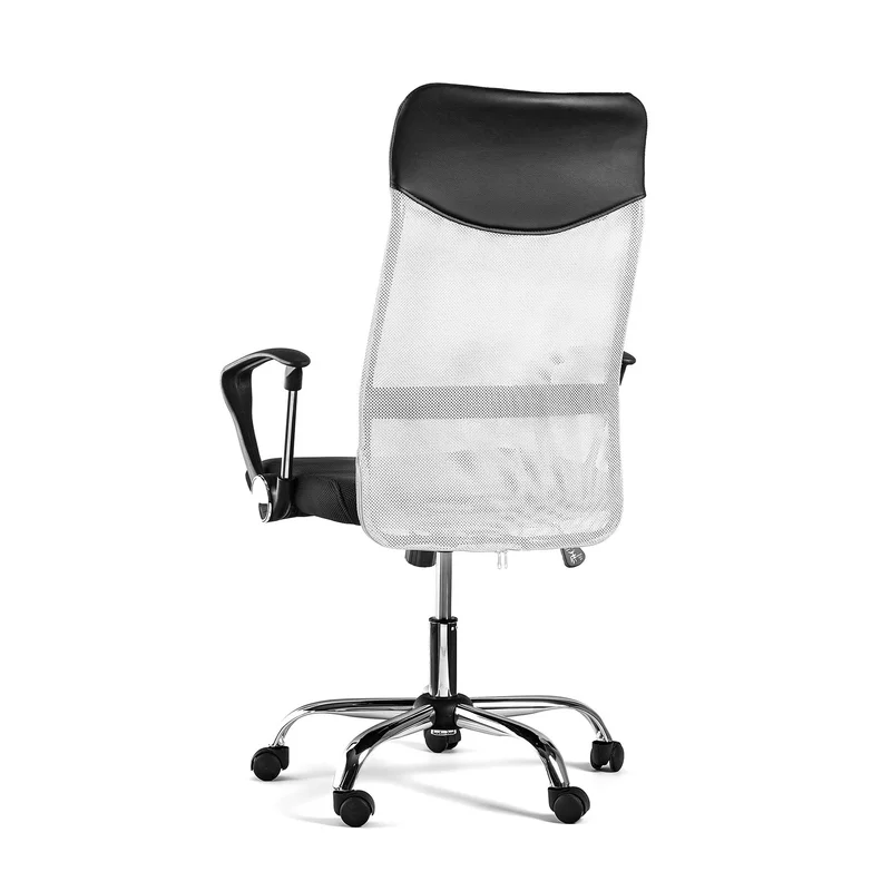 Executive Chair Monti HB, fabric, eco leather and mesh, black seat, white backrest