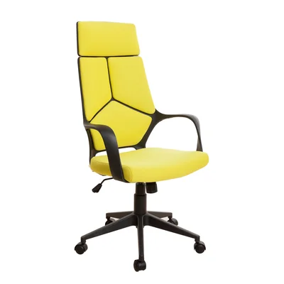 Executive chair Force Black, fabric, lemon