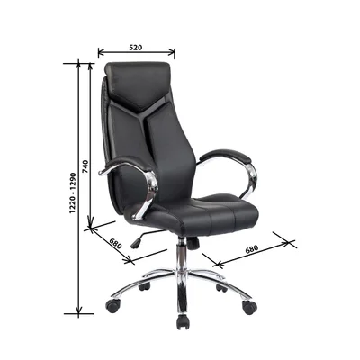Executive chair Storm, eco-leather, black