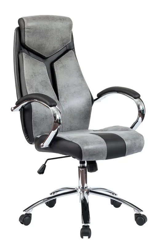 Executive chair Storm, eco-leather, gray and black