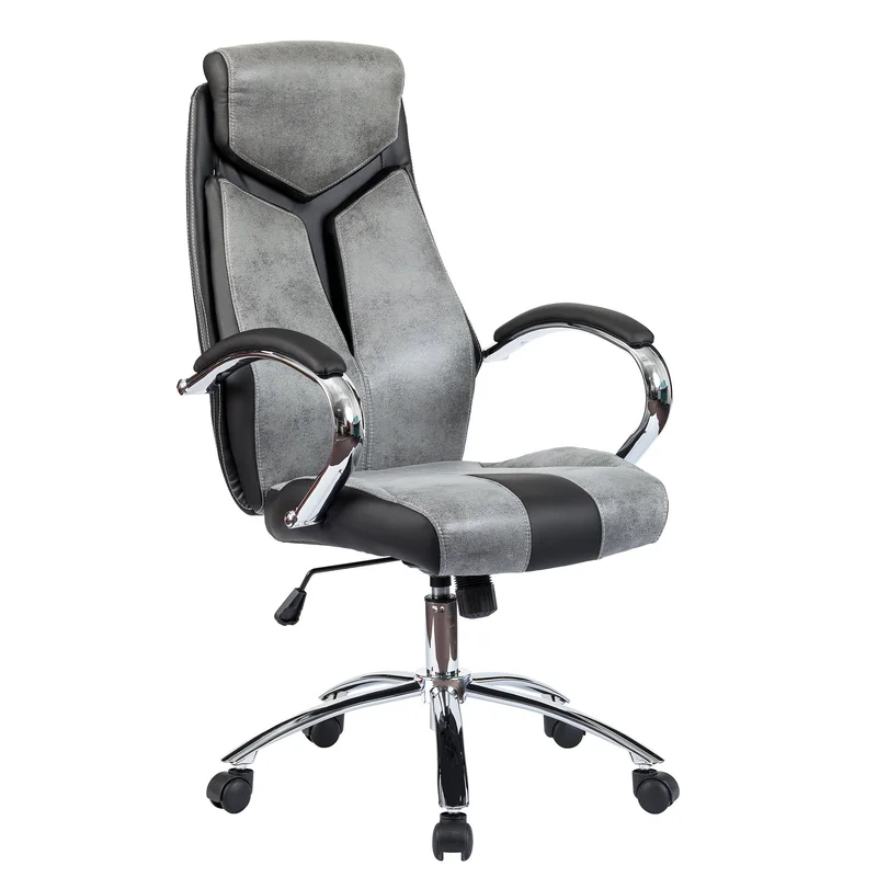 Executive chair Storm, eco-leather, gray and black