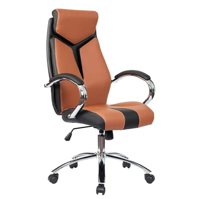 Executive chair Storm, eco-leather, brown and black
