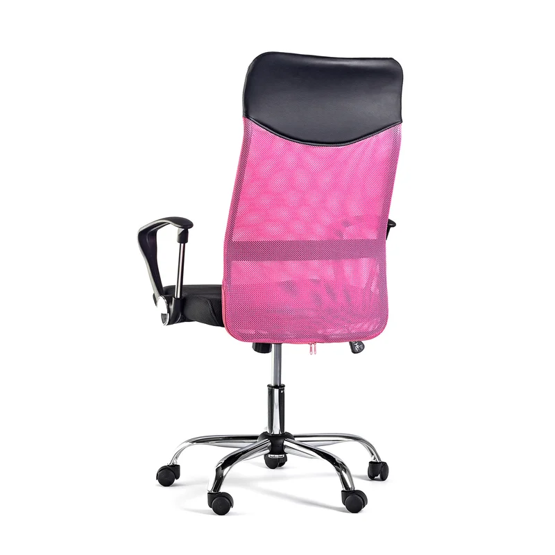 Director’s chair Monti HB, fabric, eco leather & mesh, black seat, pink backrest