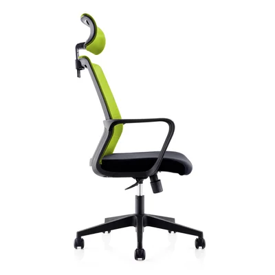 RFG Executive Chair Smart HB, fabric and mesh, black seat, green backrest