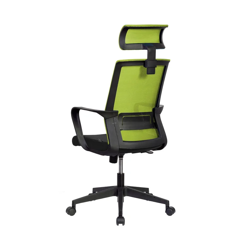 RFG Executive Chair Smart HB, fabric and mesh, black seat, green backrest