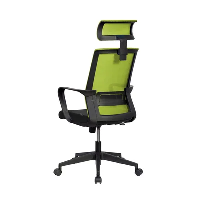 RFG Executive Chair Smart HB, fabric and mesh, black seat, green backrest