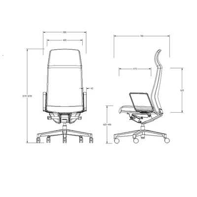 RFG Executive Chair Lider HB, eco leather, black seat, black backrest