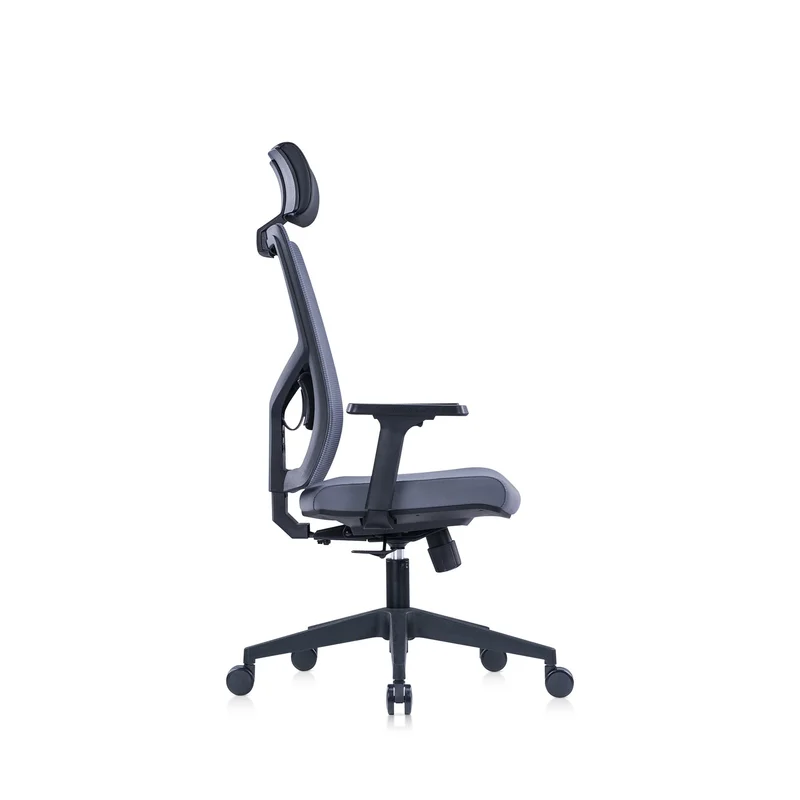 RFG Ergonomic chair Snow Black HB, light grey seat, light grey backrest