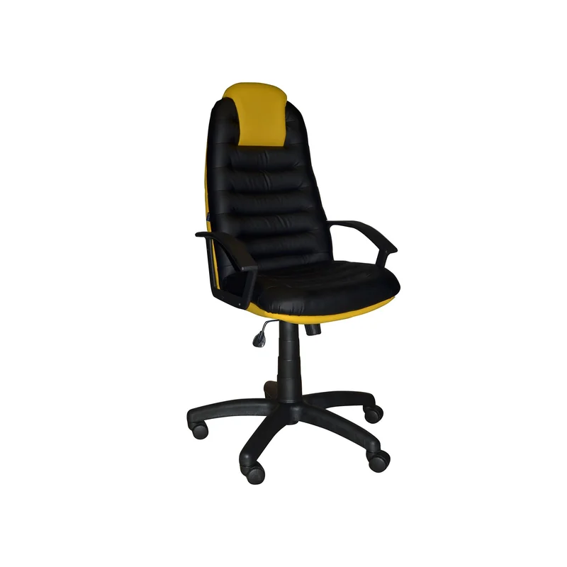 Gaming Chair Tunis, eco leather, black-yellow