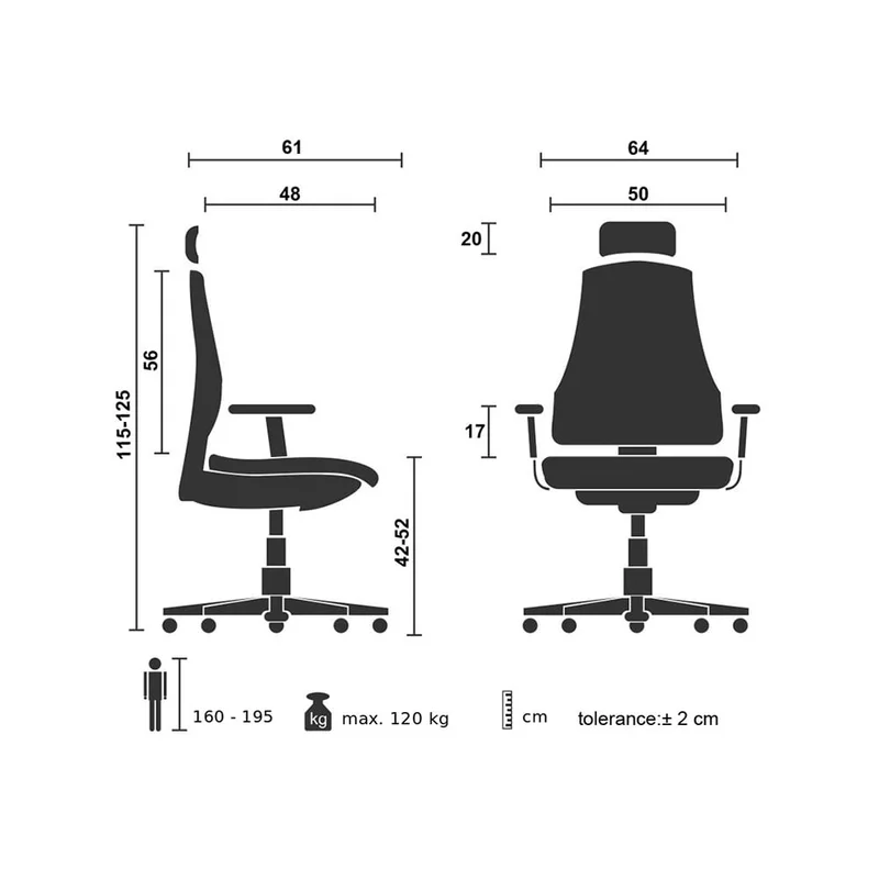 RFG Executive Chair Joy 004 HB, black