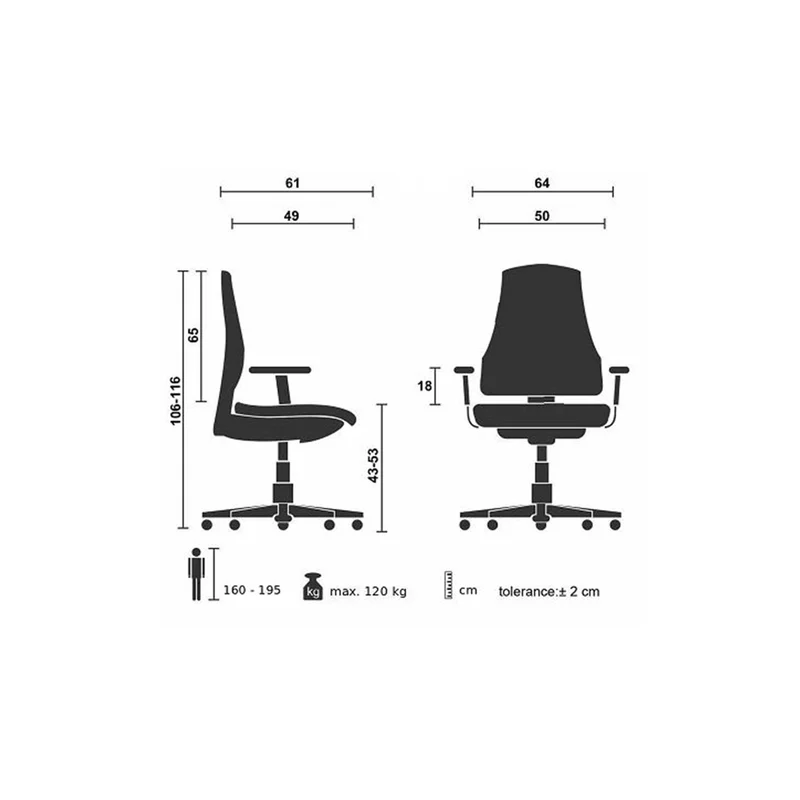 RFG Executive Chair Spike 13 HB, violet