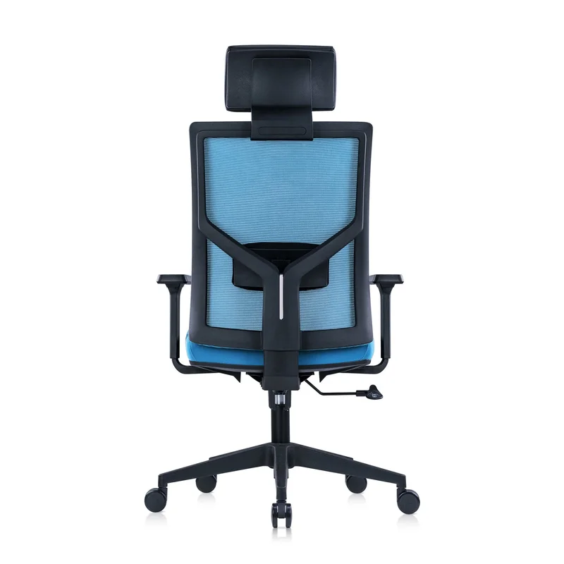 RFG Executive Chair Snow Black HB, light blue seat, light blue backrest