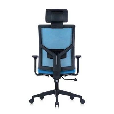 RFG Executive Chair Snow Black HB, light blue seat, light blue backrest