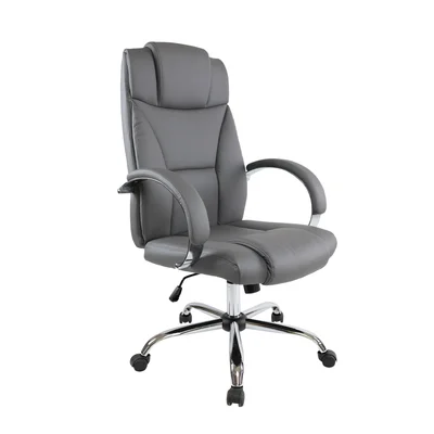 Executive chair Aida, eco leather, grey