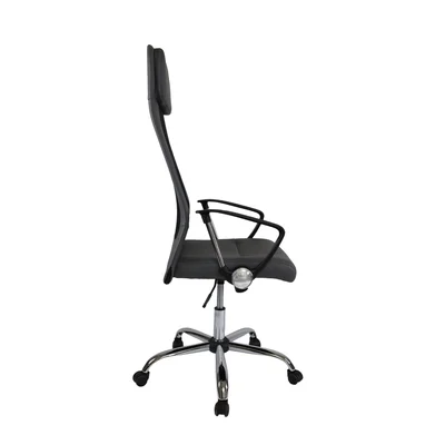 Executive chair Roby, eco-leather, gray