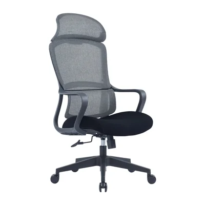 RFG Executive Chair Best HB, fabric and mesh, black seat, gray backrest