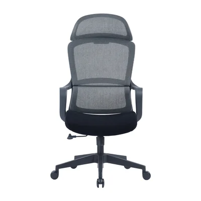 RFG Executive Chair Best HB, fabric and mesh, black seat, gray backrest